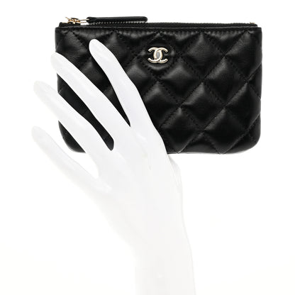 Chanel Lambskin Quilted Small No. 5 Cosmetic Case Black 2 of 8
