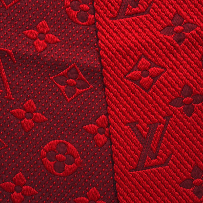 Louis Vuitton Wool Silk Logomania Scarf Rubis 4 of 5