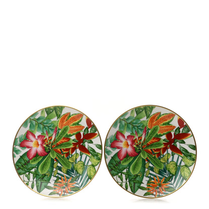 Hermes Porcelain Passifolia Dessert Plate N°1 Set of 2 1 of 8