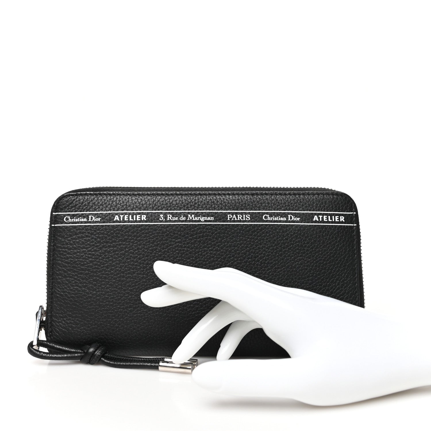 Christian Dior HOMME Grained Calfskin Zipped Wallet Black 2 of 6