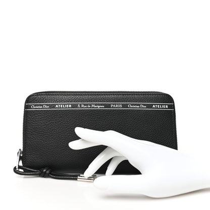Christian Dior HOMME Grained Calfskin Zipped Wallet Black 2 of 6