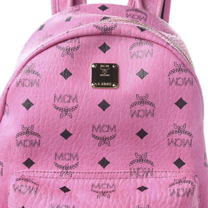 MCM Visetos Small Side Stud Stark Backpack Pink 6 of 10