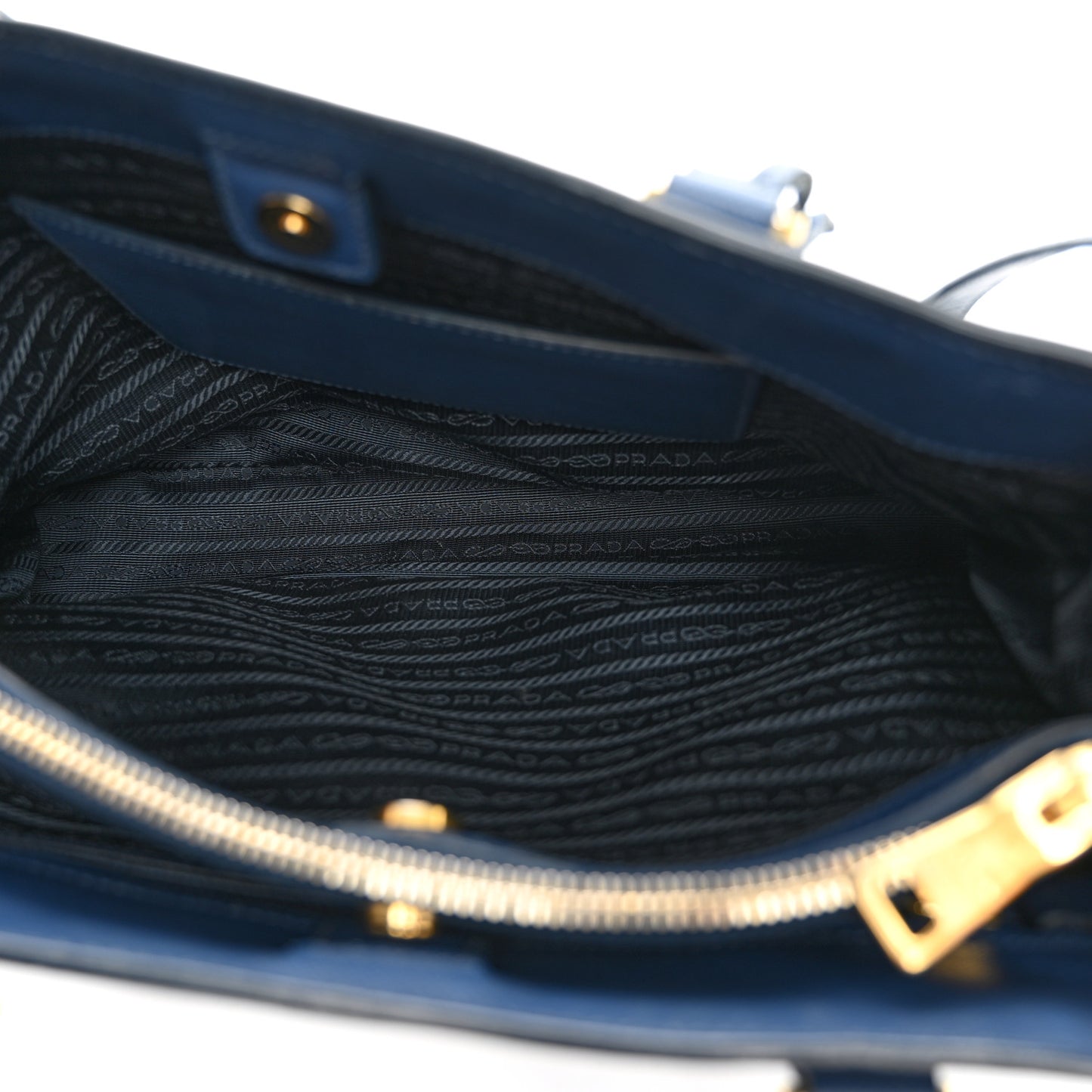 Saffiano Medium Galleria Double Zip Tote Cobalto
