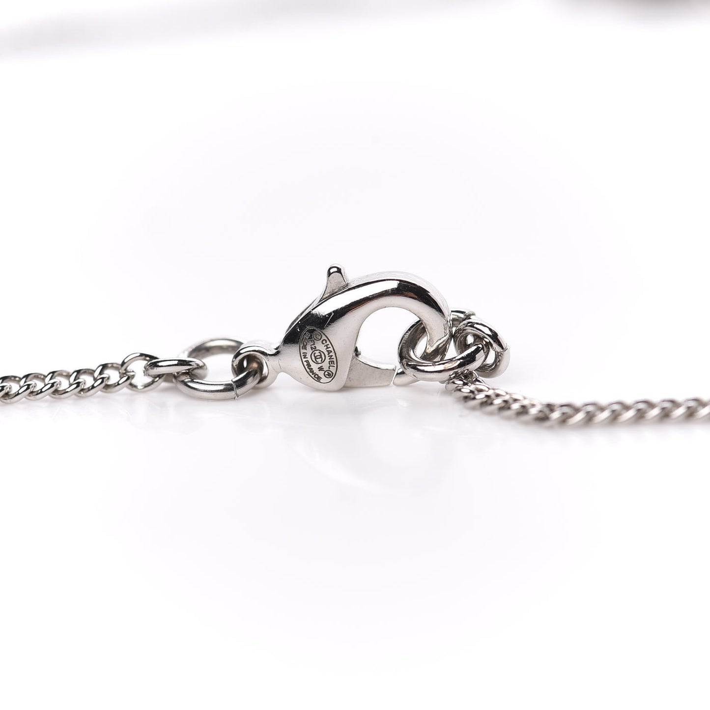Crystal CC Necklace Silver