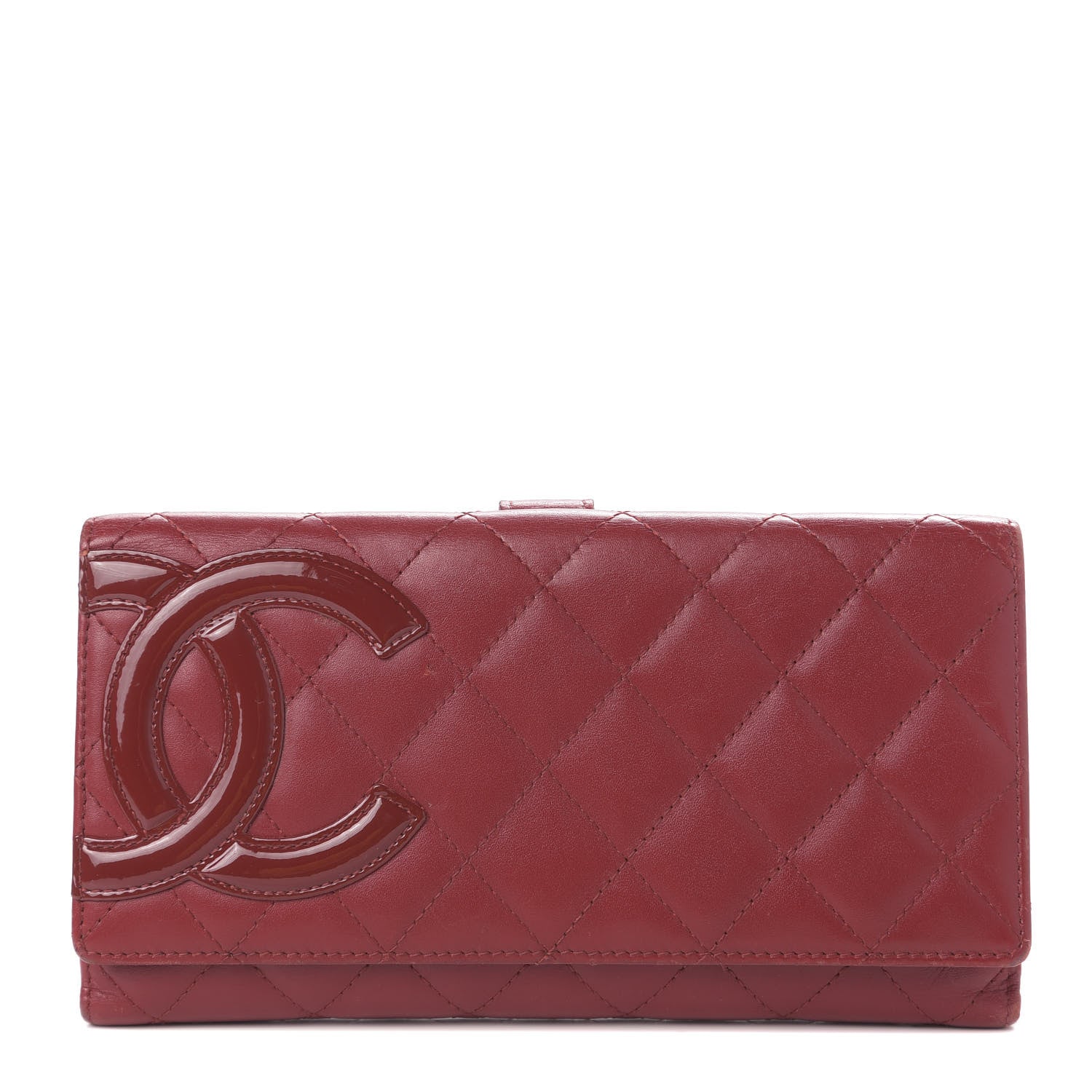 Chanel Calfskin Quilted Cambon Long Double Wallet Red 1 of 28