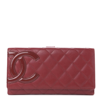 Chanel Calfskin Quilted Cambon Long Double Wallet Red 1 of 28