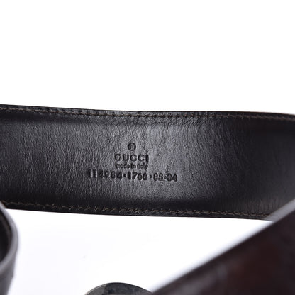 Gucci Guccissima Interlocking G Belt 85 34 Dark Brown 4 of 8