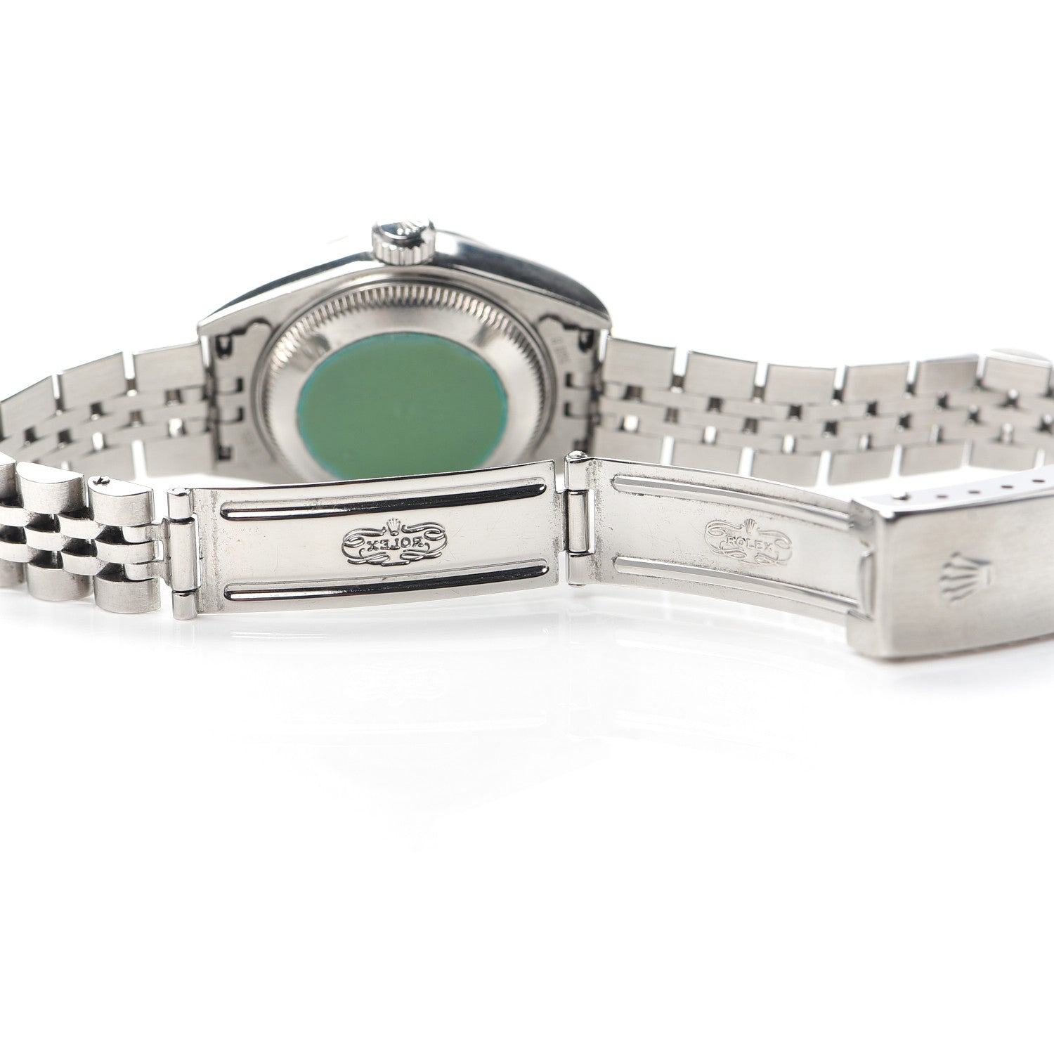 Rolex Stainless Steel 18K White Gold Diamond 26mm Oyster Perpetual Datejust Watch Sodalite 179174 5 of 6