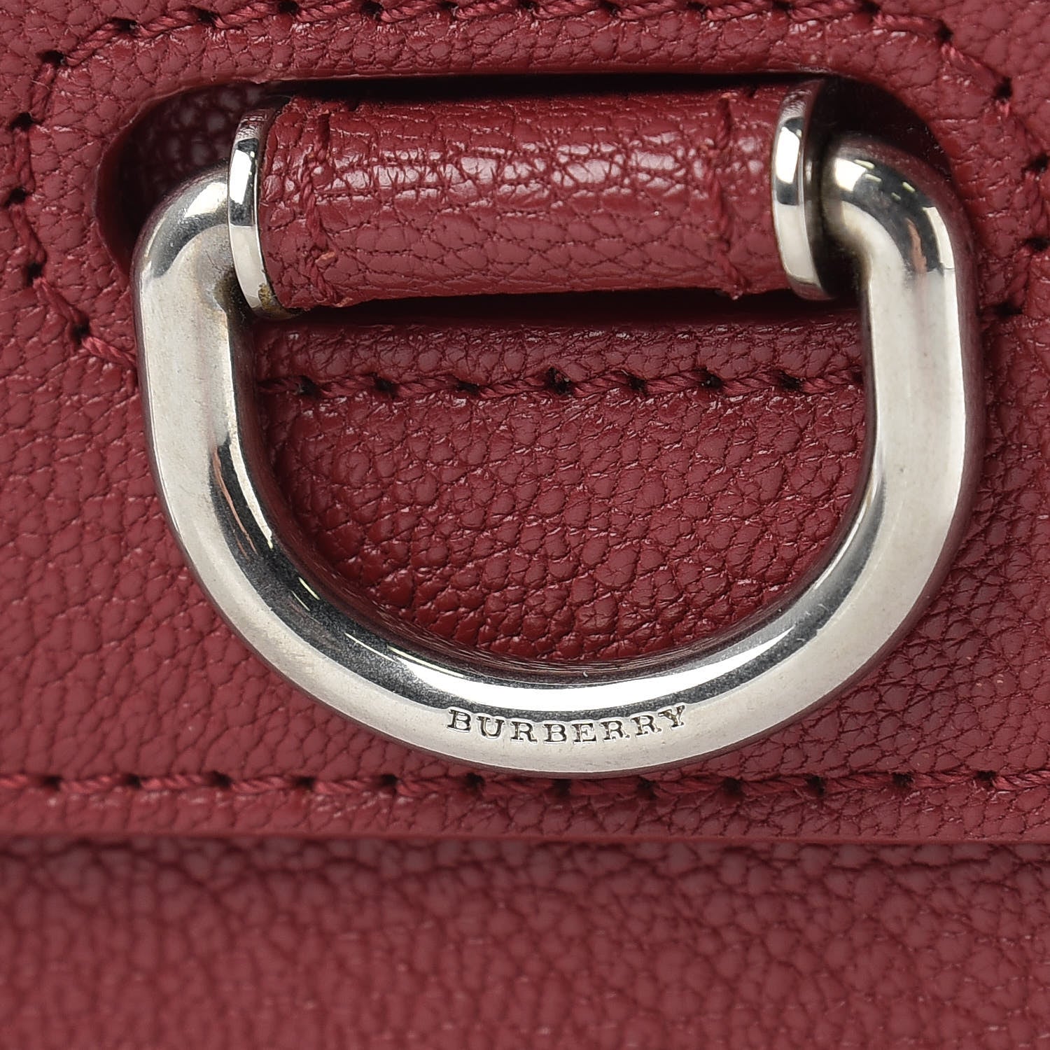 Burberry Hayes Goatskin D-Ring Mini Bag Crimson 8 of 11