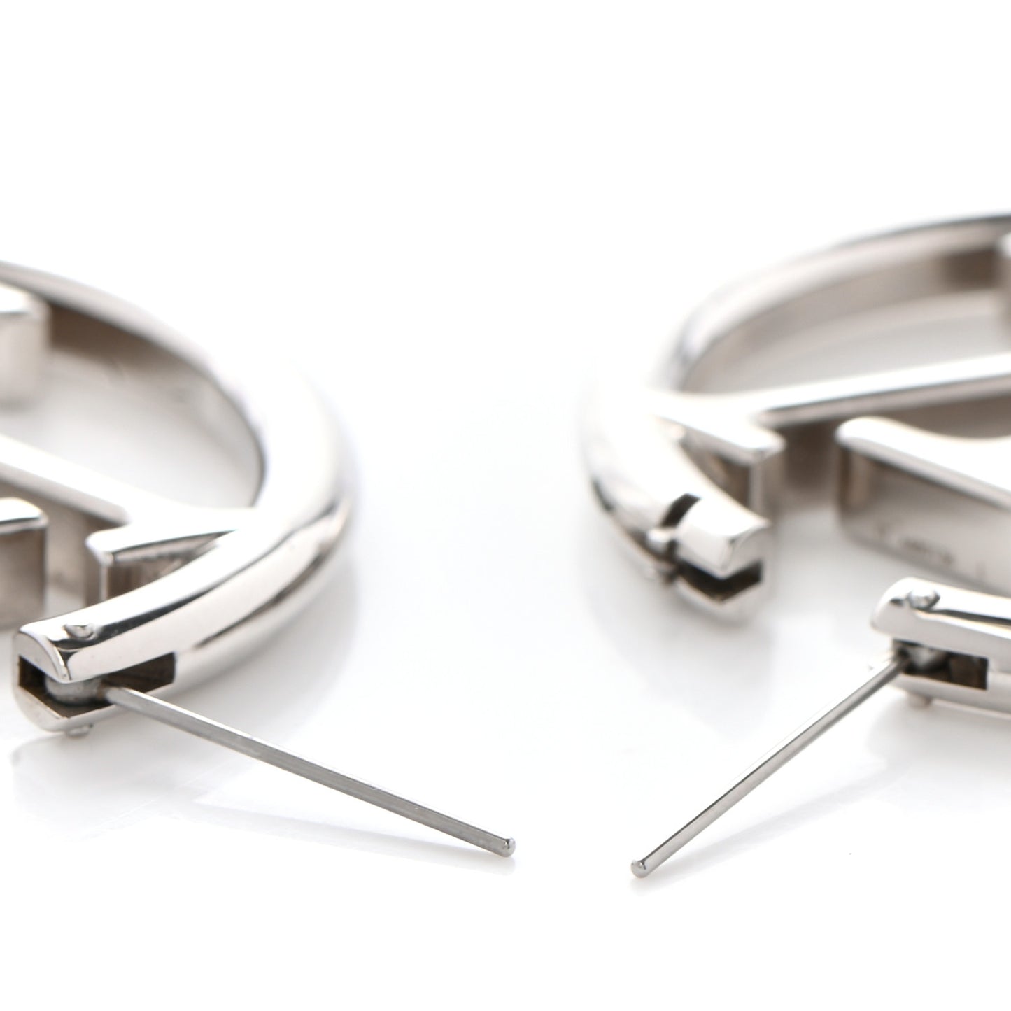 Palladium Louise Hoop Earrings Silver