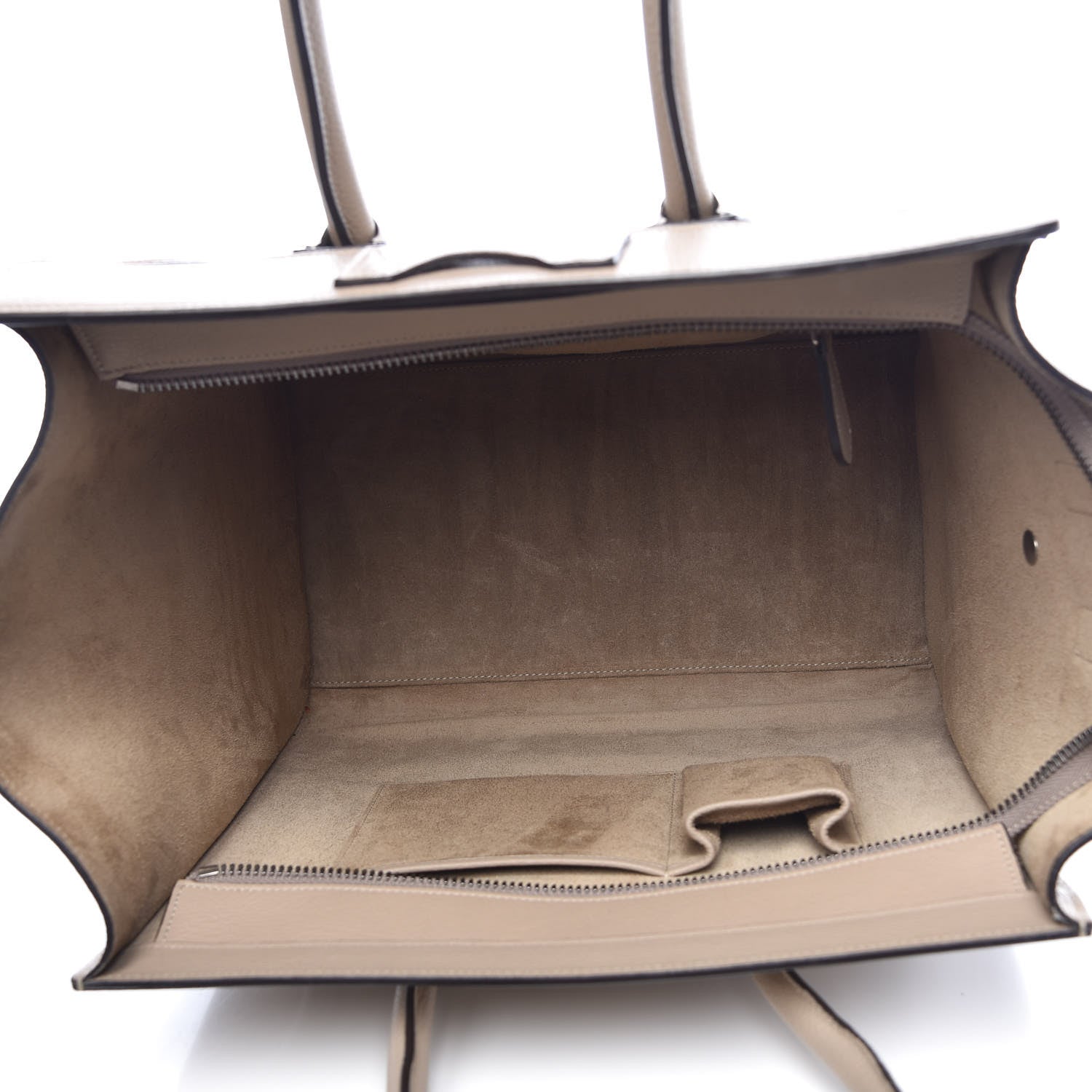 Celine Drummed Calfskin Mini Luggage Dune 4 of 11