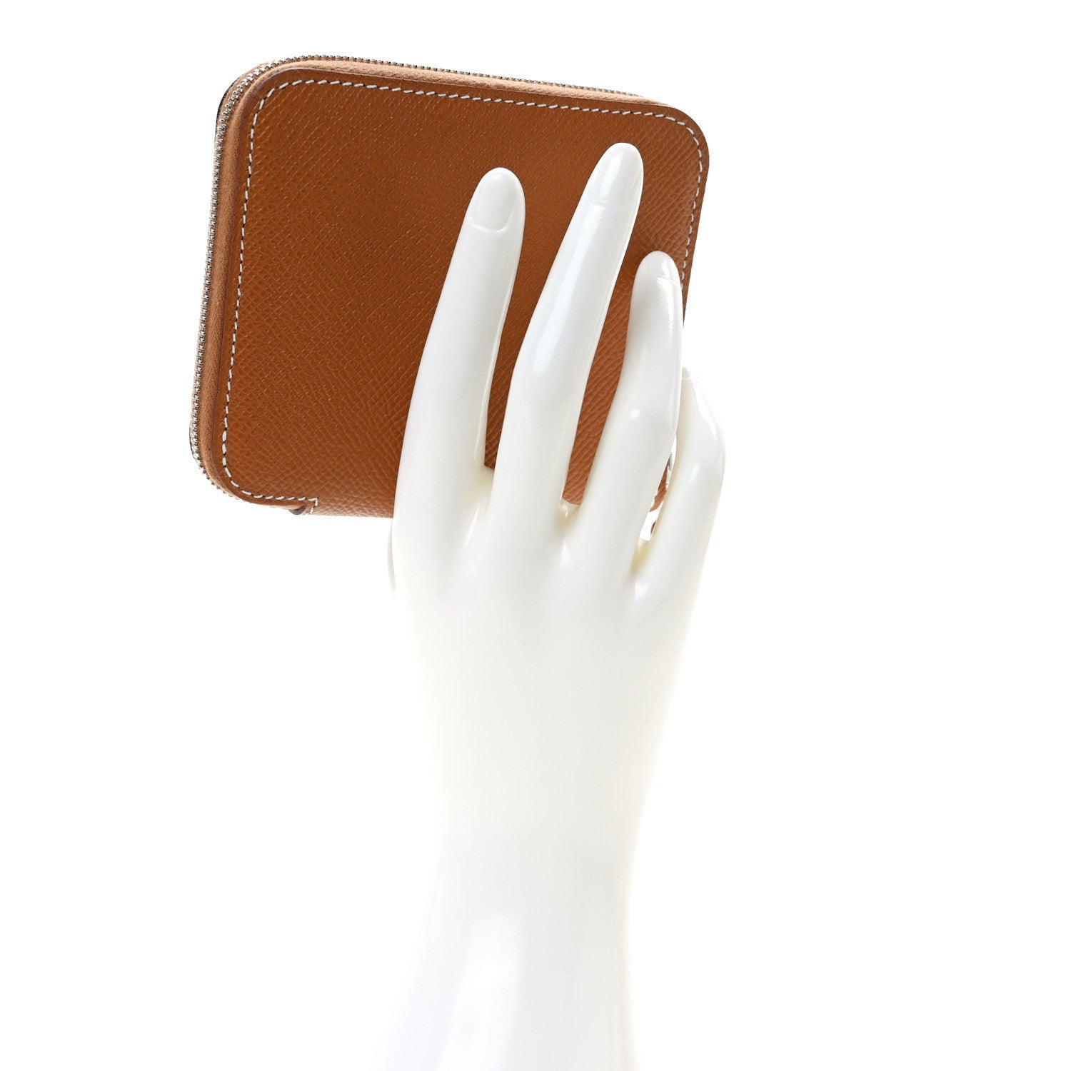 Hermes Evercolor Silk'In Compact Wallet Gold 2 of 7