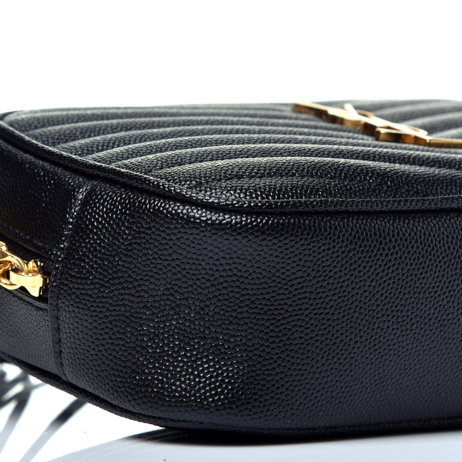 Saint Laurent Grain De Poudre Matelasse Monogram Mini Lou Camera Bag Black 8 of 9