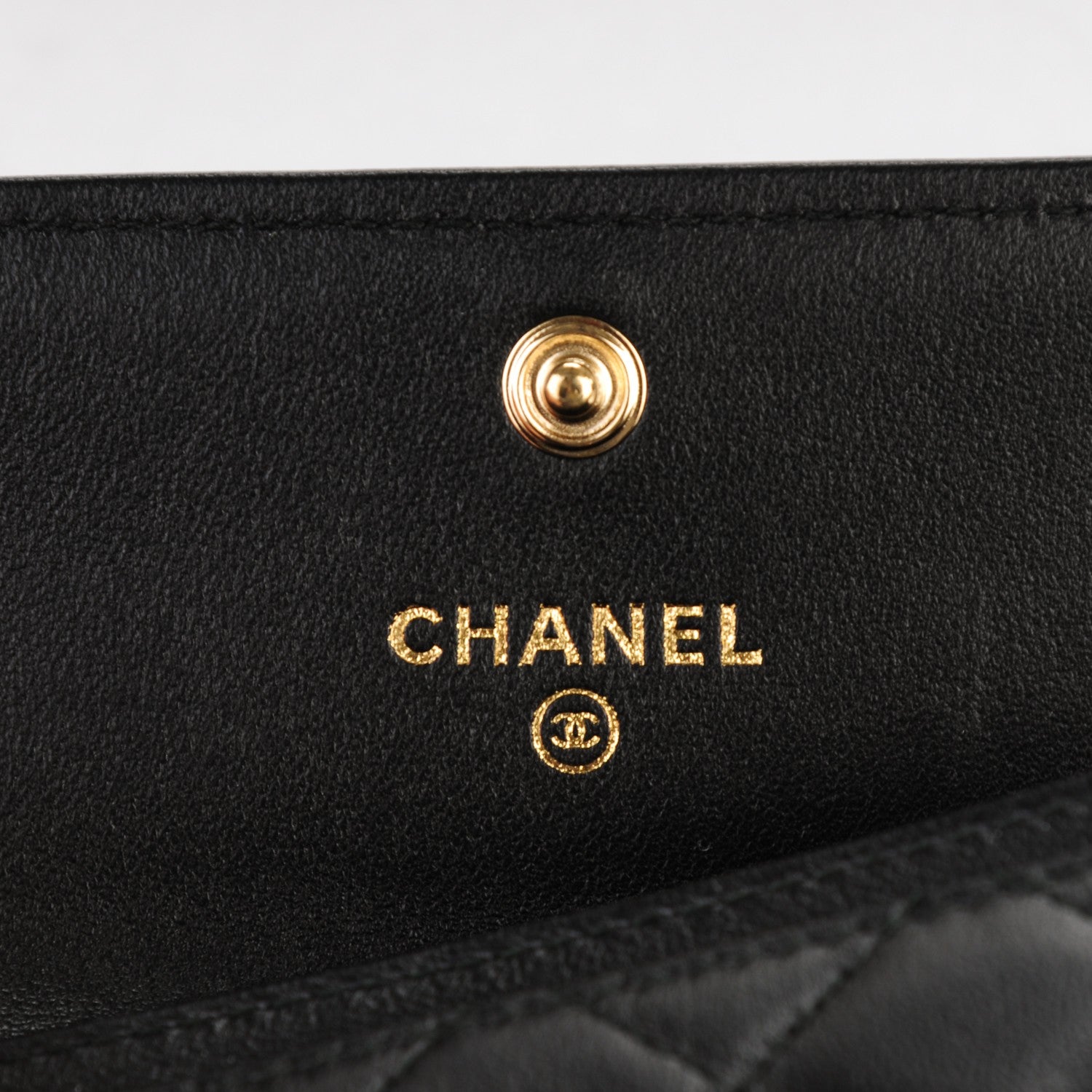 Chanel Lambskin Quilted Boy Card Holder Wallet Black 6 of 8