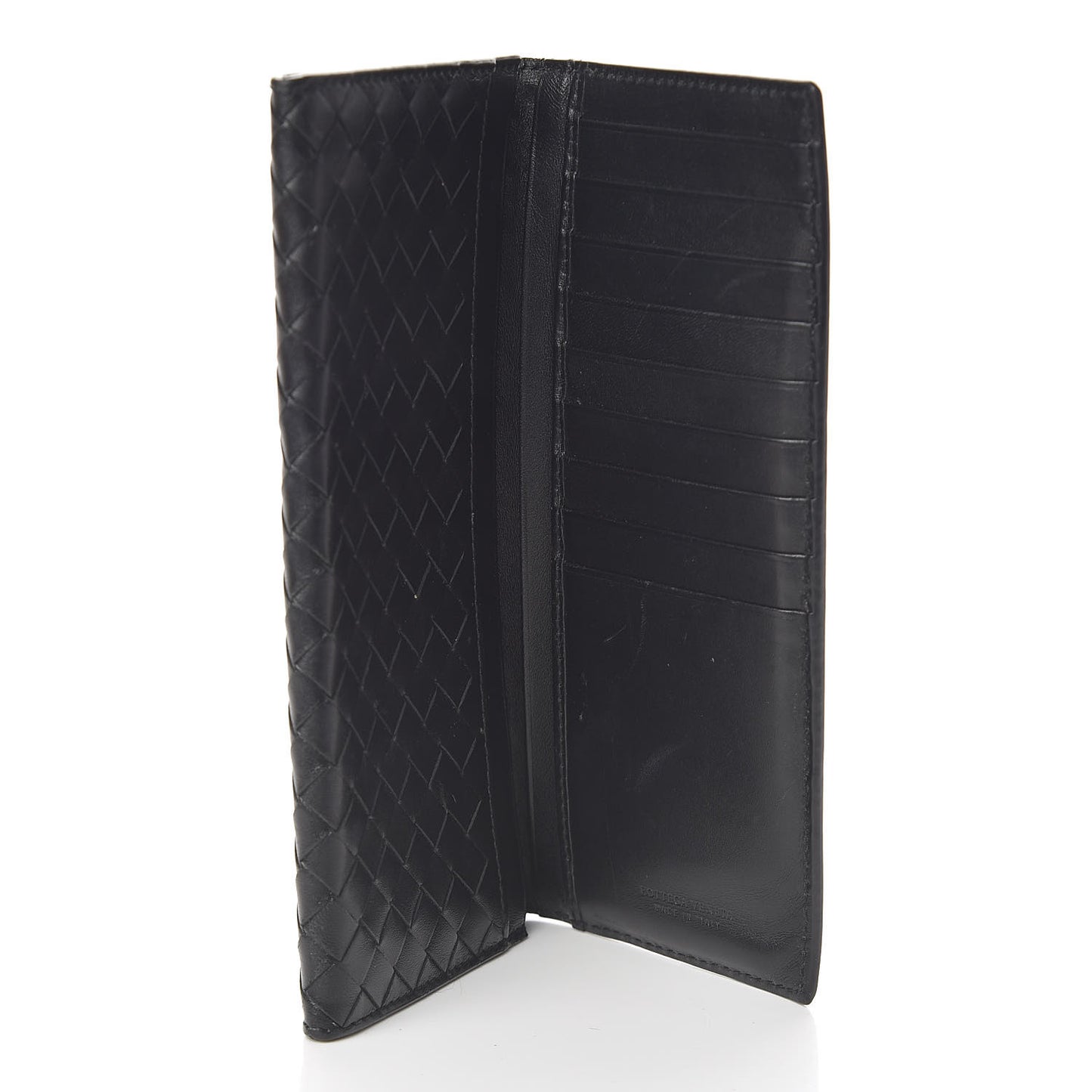 Nappa Intrecciato Flap Wallet Black