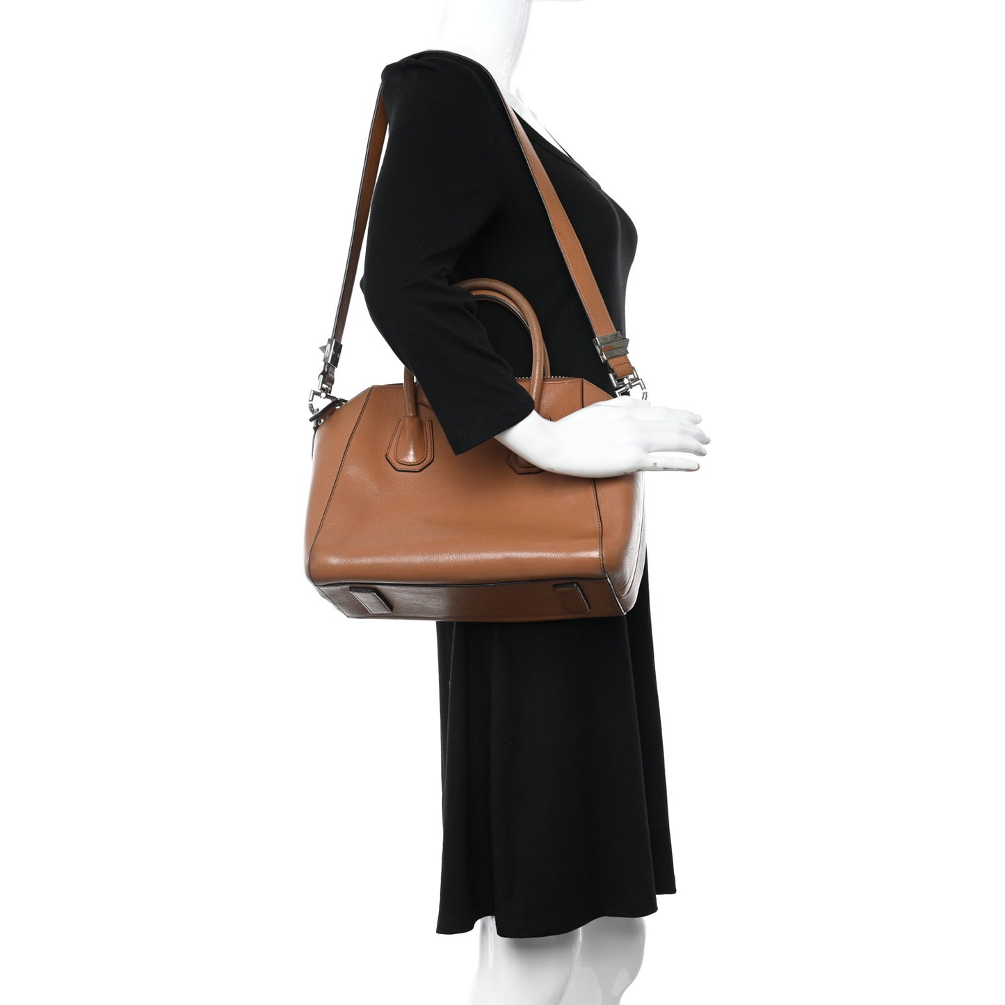 Sugar Goatskin Small Antigona Cognac
