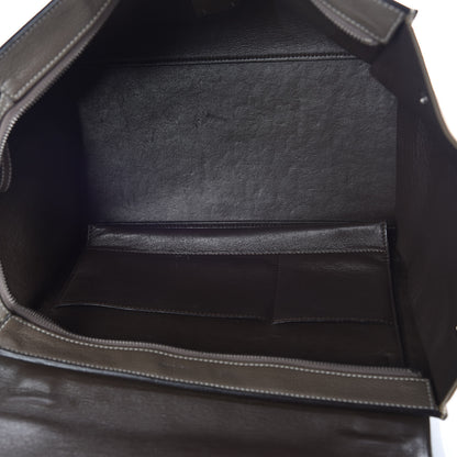 Celine Drummed Calfskin Suede Medium Trapeze Souris 6 of 19