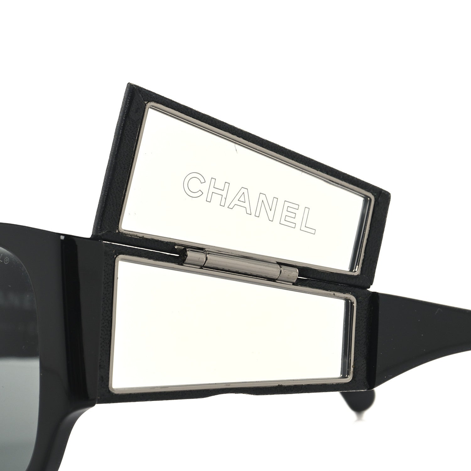 Chanel Lambskin Quilted CC Mirror Sunglasses 5202-Q Black 7 of 8
