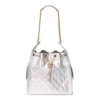 Chanel Metallic Caviar Quilted Medium Chanel 25 Handbag Silver 1 of 12
