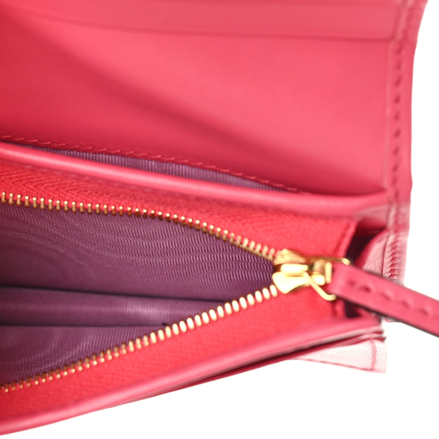 Calfskin GG Matelasse Card Case Wallet Rhodamine Pink