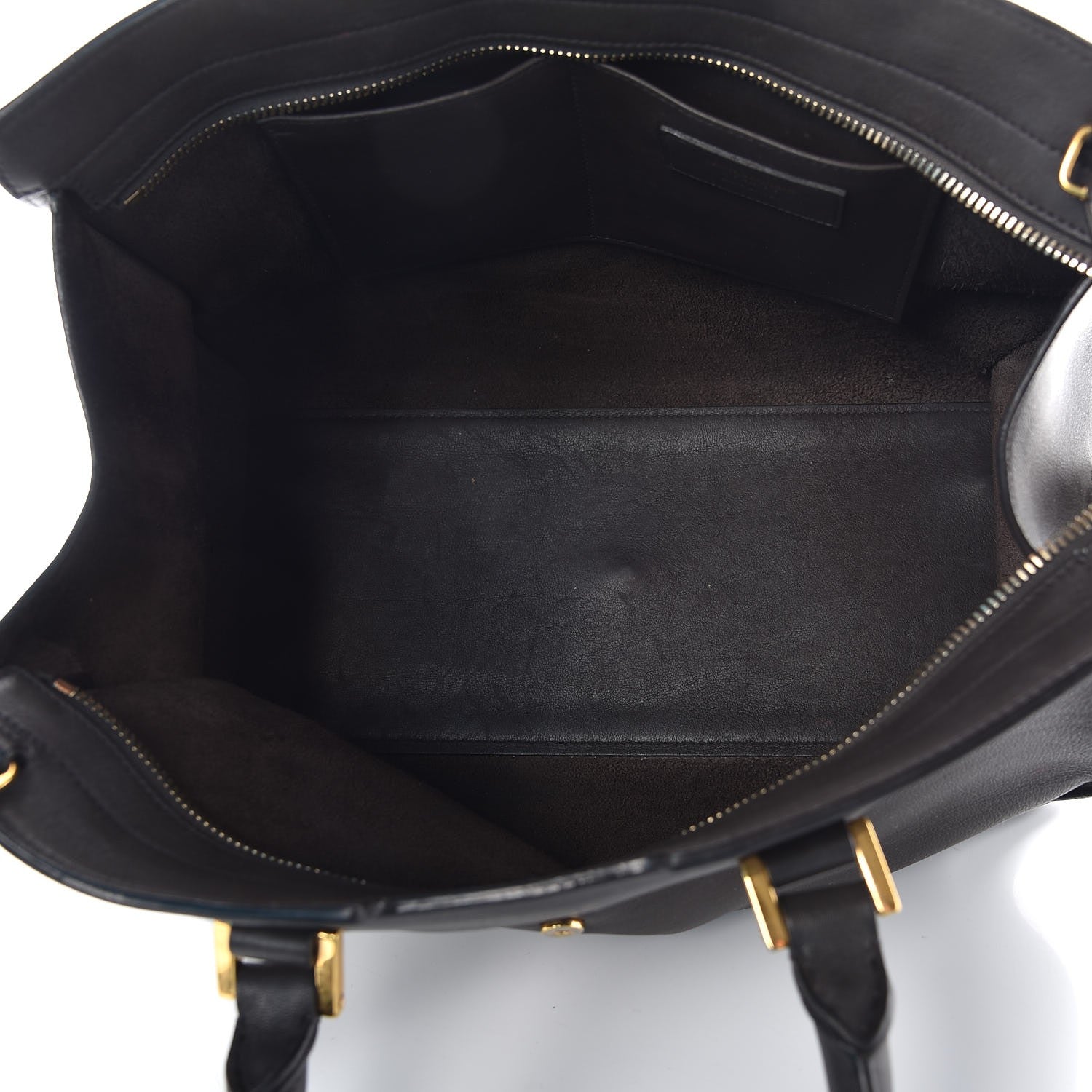 Saint Laurent Smooth Calfskin Small Cabas Monogram Dark Grey 5 of 14