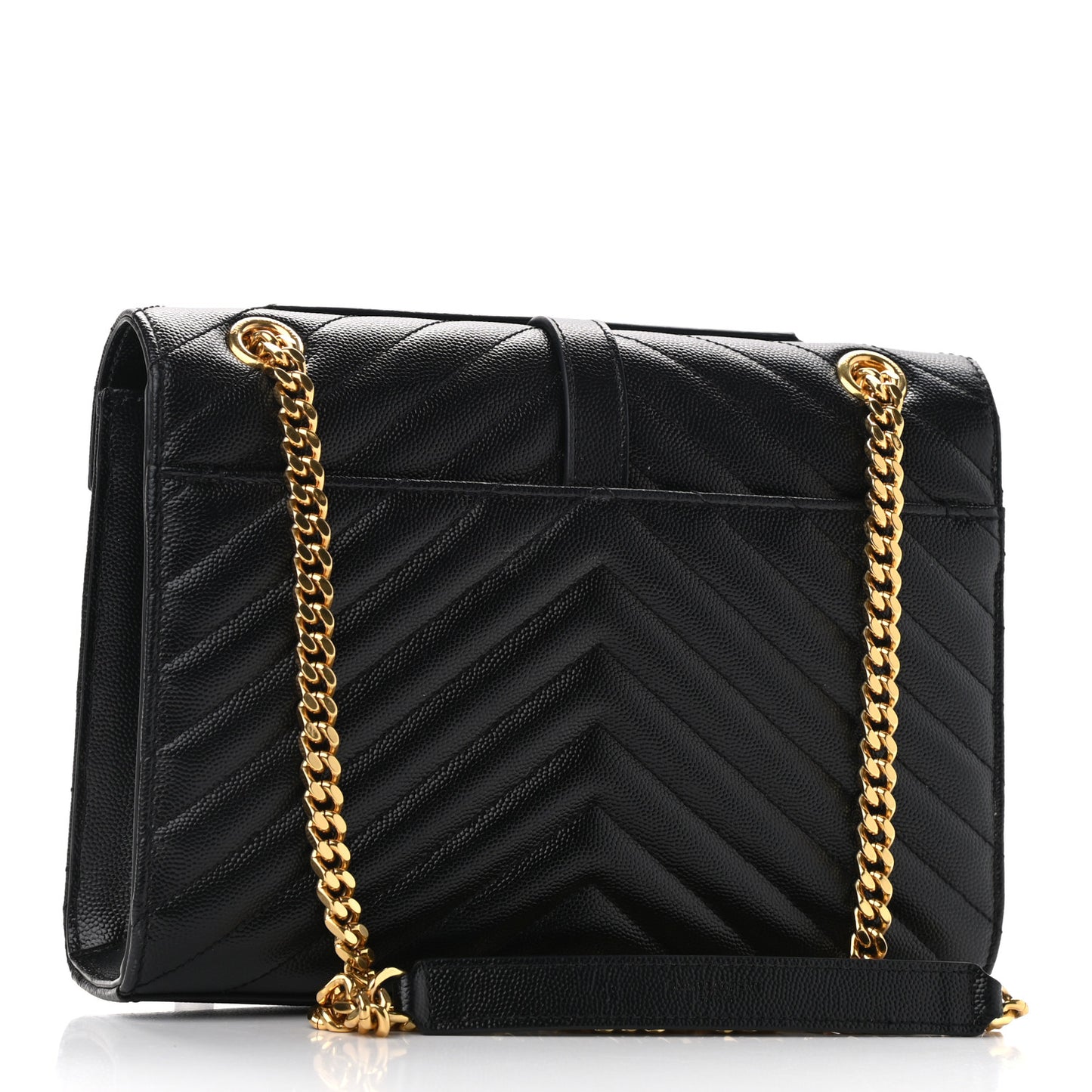 Grain De Poudre Matelasse Chevron Medium Monogram Satchel Black