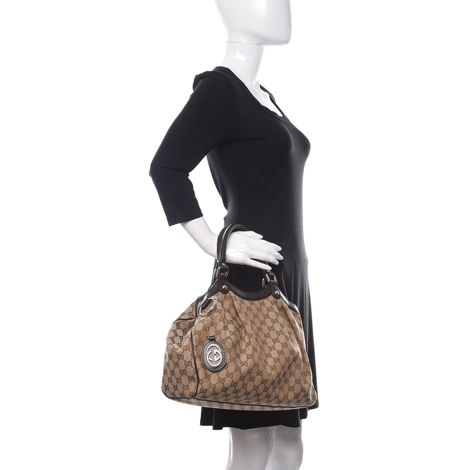 Gucci Monogram Medium Sukey Tote Dark Brown 2 of 12