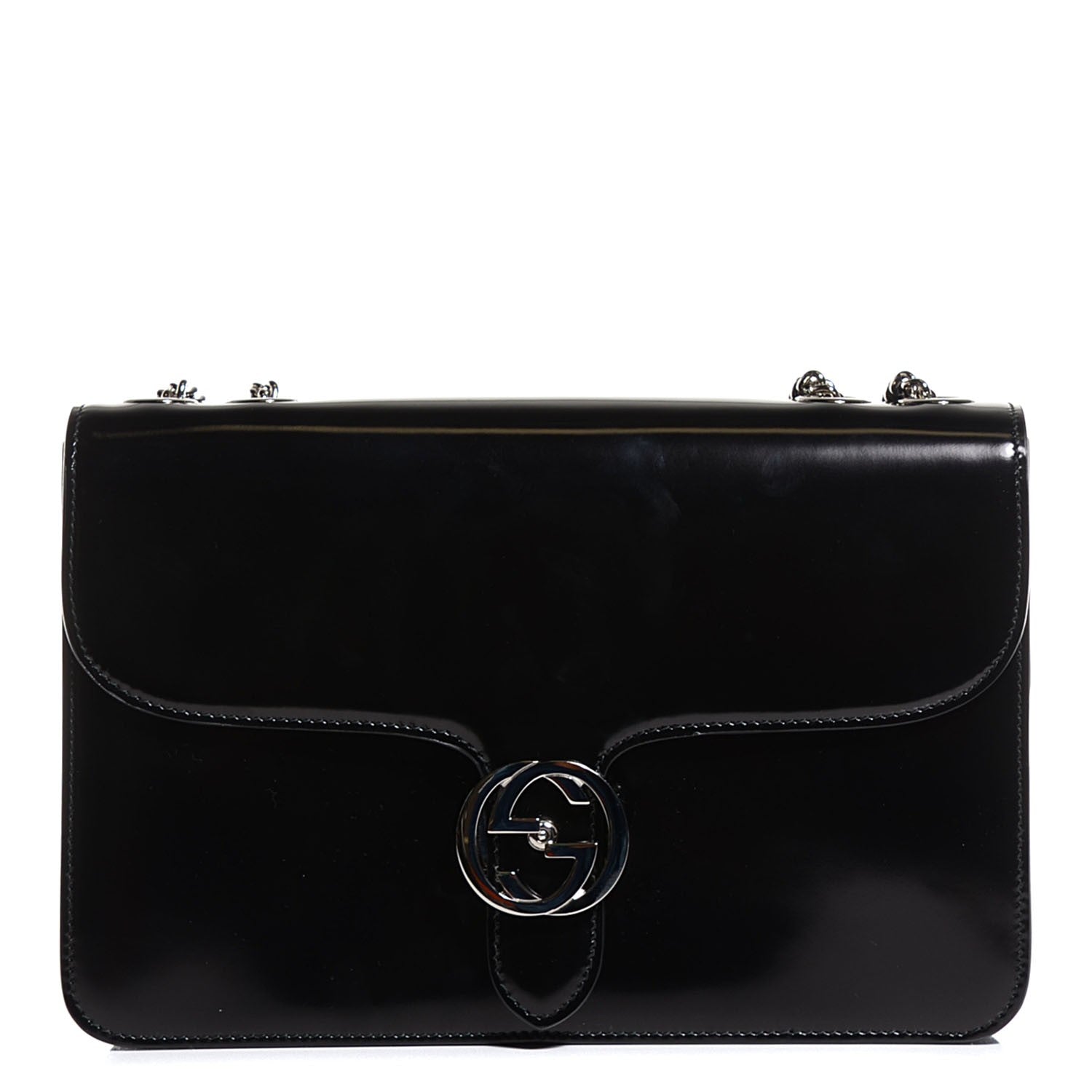 Gucci Shade Lux Calfskin Interlocking G Shoulder Bag Black 1 of 7