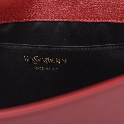 Saint Laurent Calfskin Monogram Large Belle De Jour Clutch Red 6 of 9
