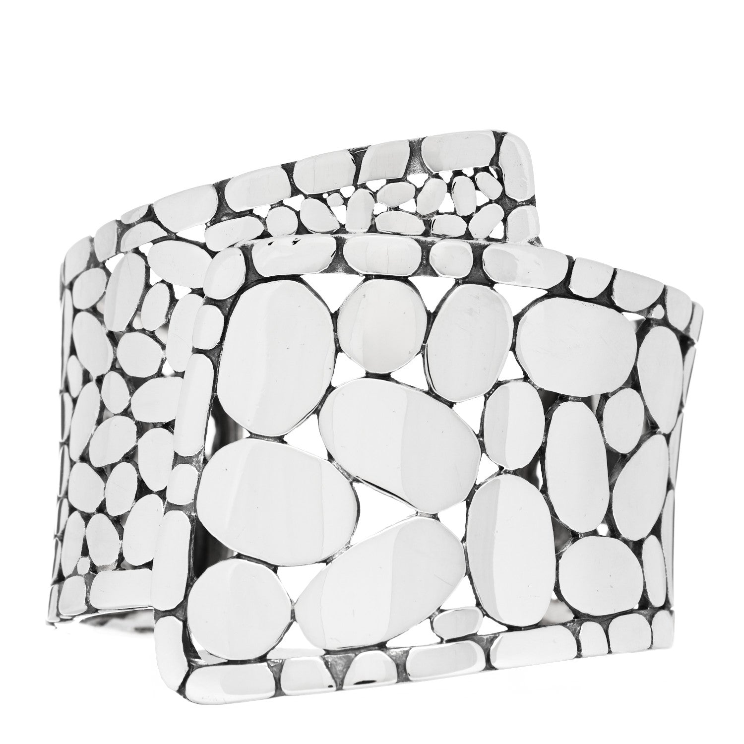 John Hardy Sterling Silver Kali Overlap Cuff Bracelet 1 of 3
