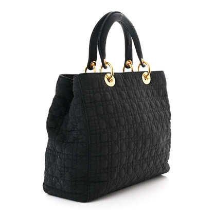 Christian Dior Nylon Cannage Large Lady Dior Black 3 of 11