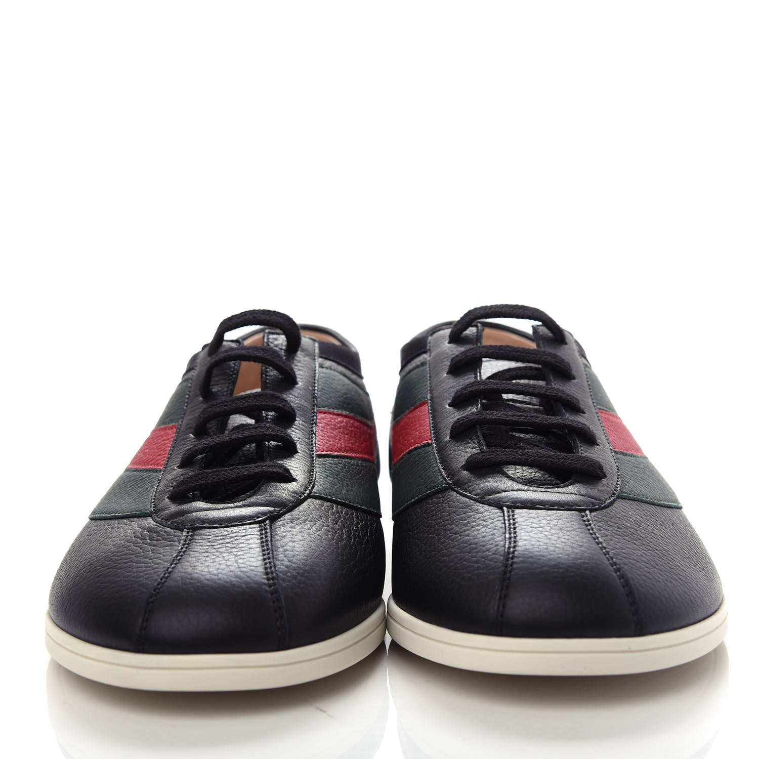 Gucci Calfskin Mens Web Falacer Sneakers 8.5 Black 2 of 10