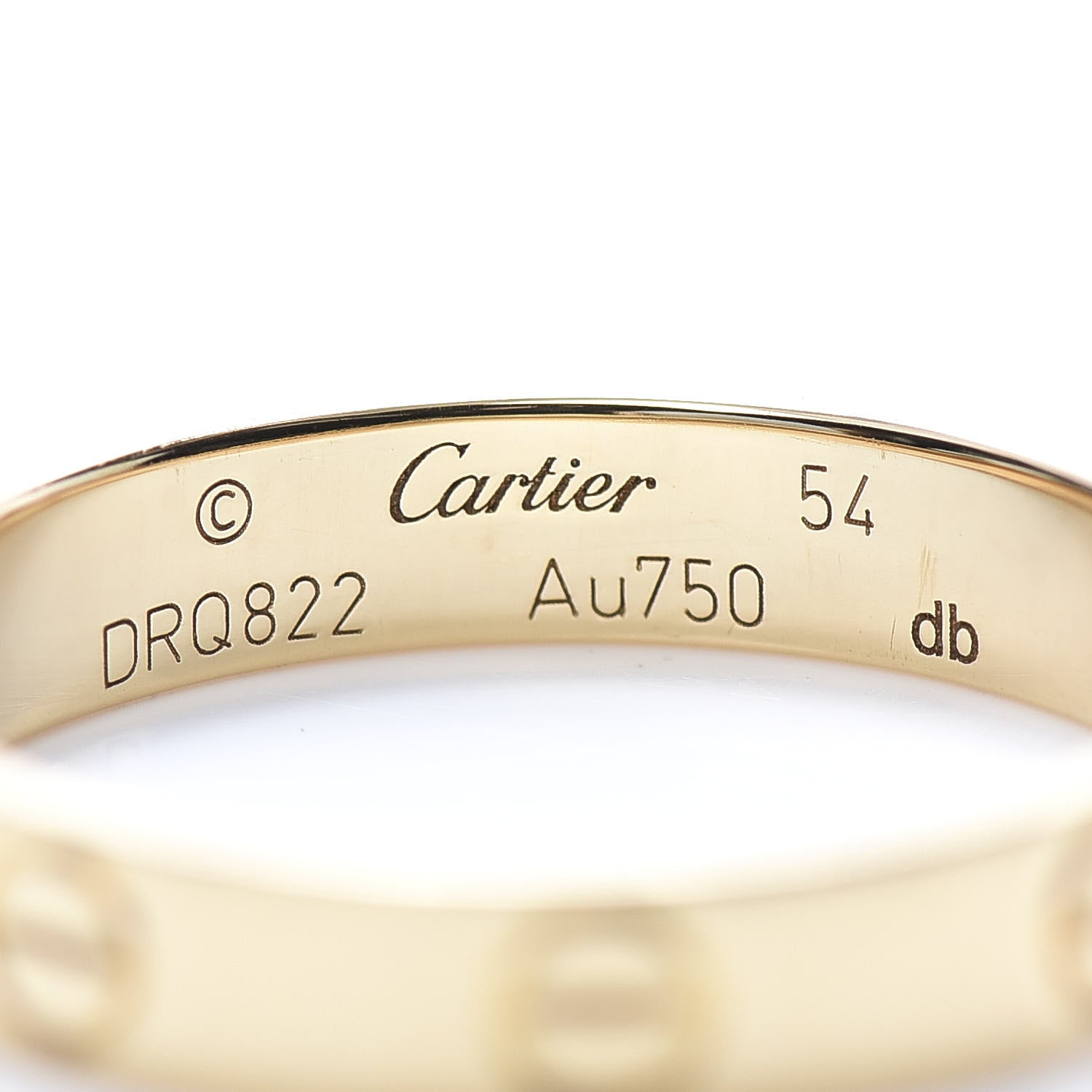 Cartier 18K Yellow Gold 3.5mm LOVE Wedding Band Ring 54 7 4 of 5