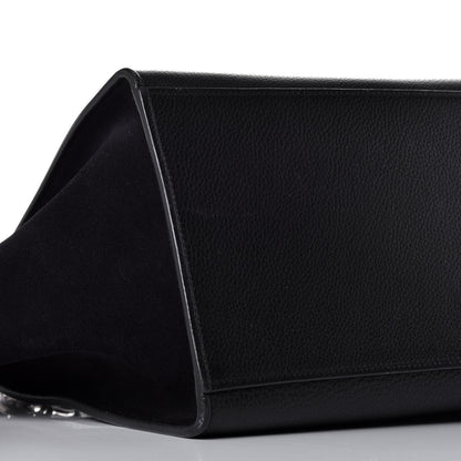 Celine Drummed Calfskin Suede Small Trapeze Black 8 of 9