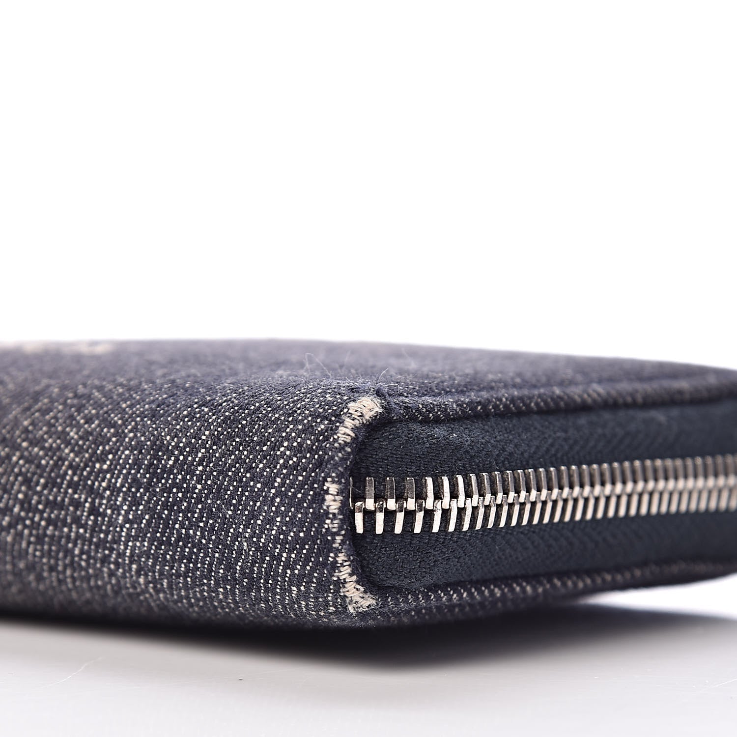 Chanel Denim Deauville Zip Around Wallet Dark Blue 10 of 14