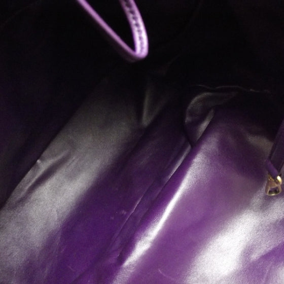 Leather Sac New Rive Gauche Tote Purple
