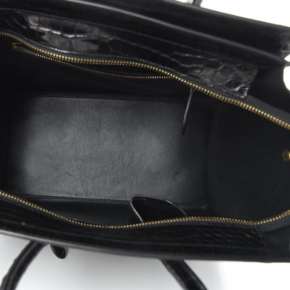 Celine Crocodile Mini Luggage Black 5 of 14