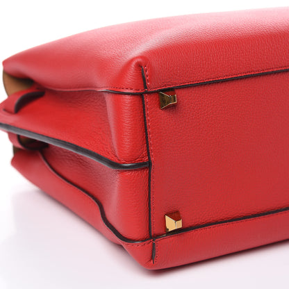 MCM Grained Calfskin Large Milla Tote Red 9 of 10