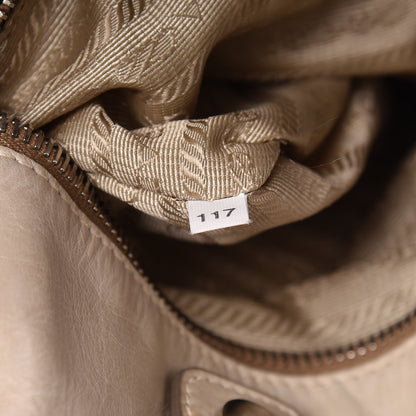 Prada Vitello Shine Tote Ivory 8 of 28