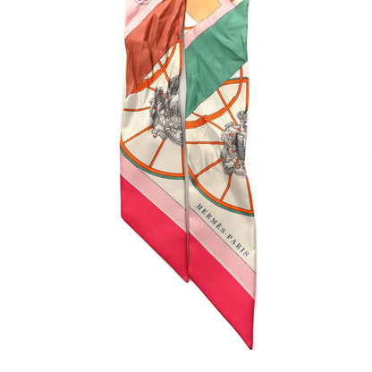 Hermes Silk Springs Springs Twilly Rose Vert Multicolor 2 of 3