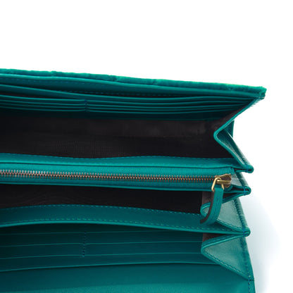 Gucci Velvet Matelasse GG Marmont Chain Wallet Pavone Cyan 4 of 10