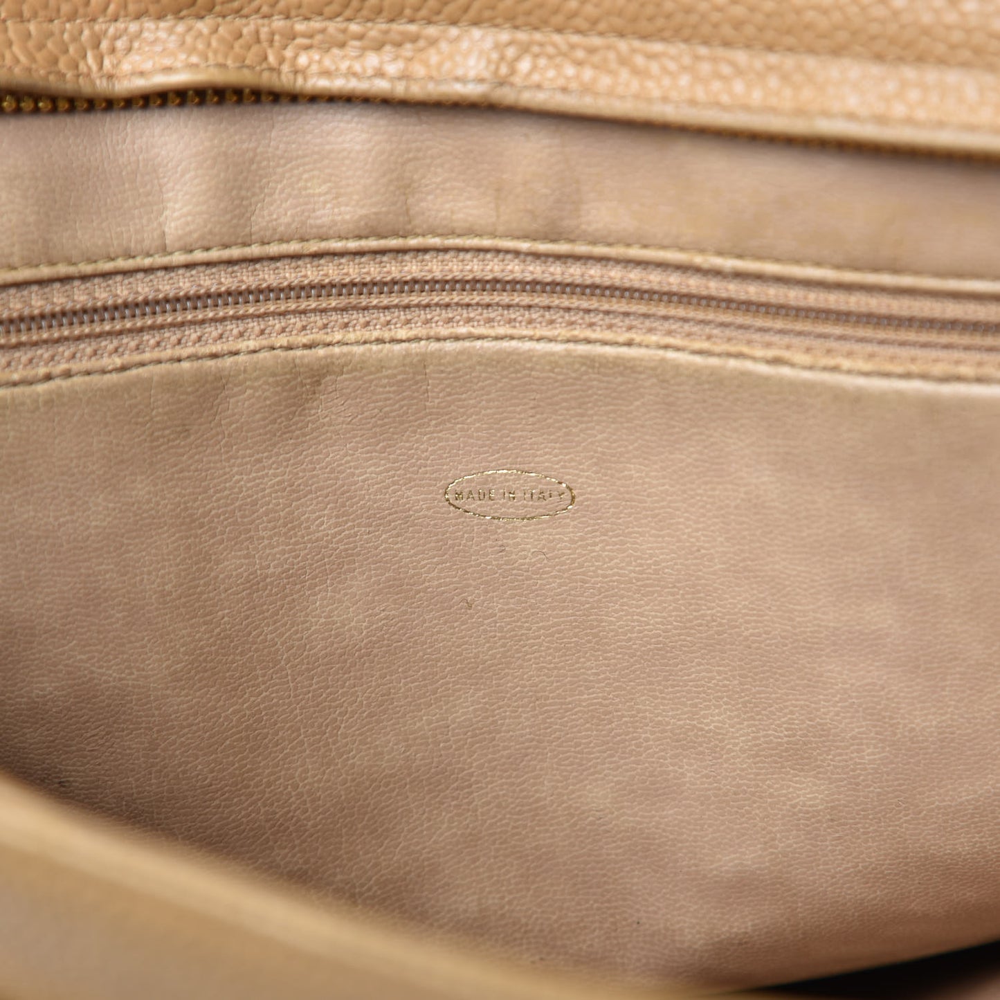 Caviar CC Shoulder Bag Beige