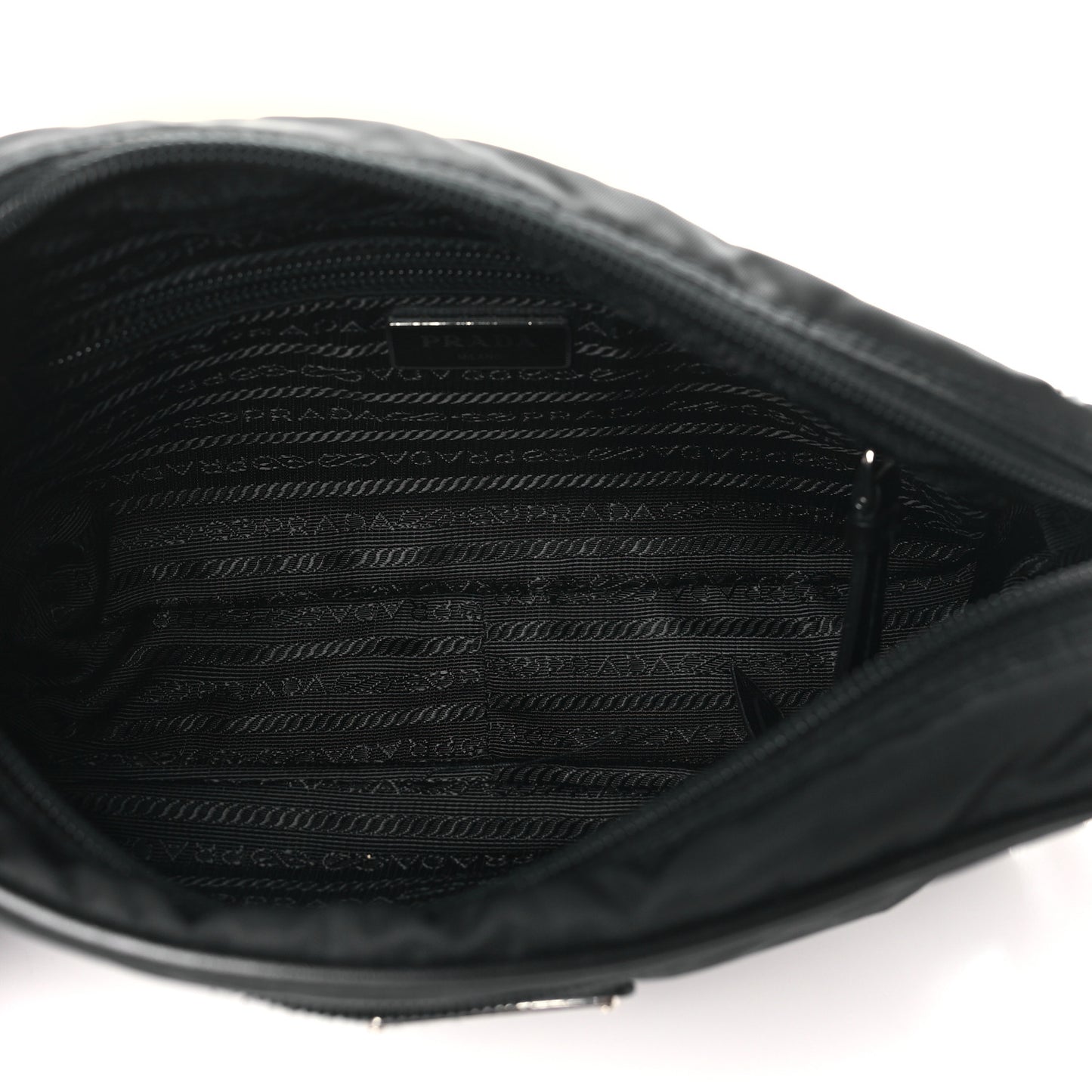 Tessuto Nylon Studded New Vela Shoulder Bag Black Astrale