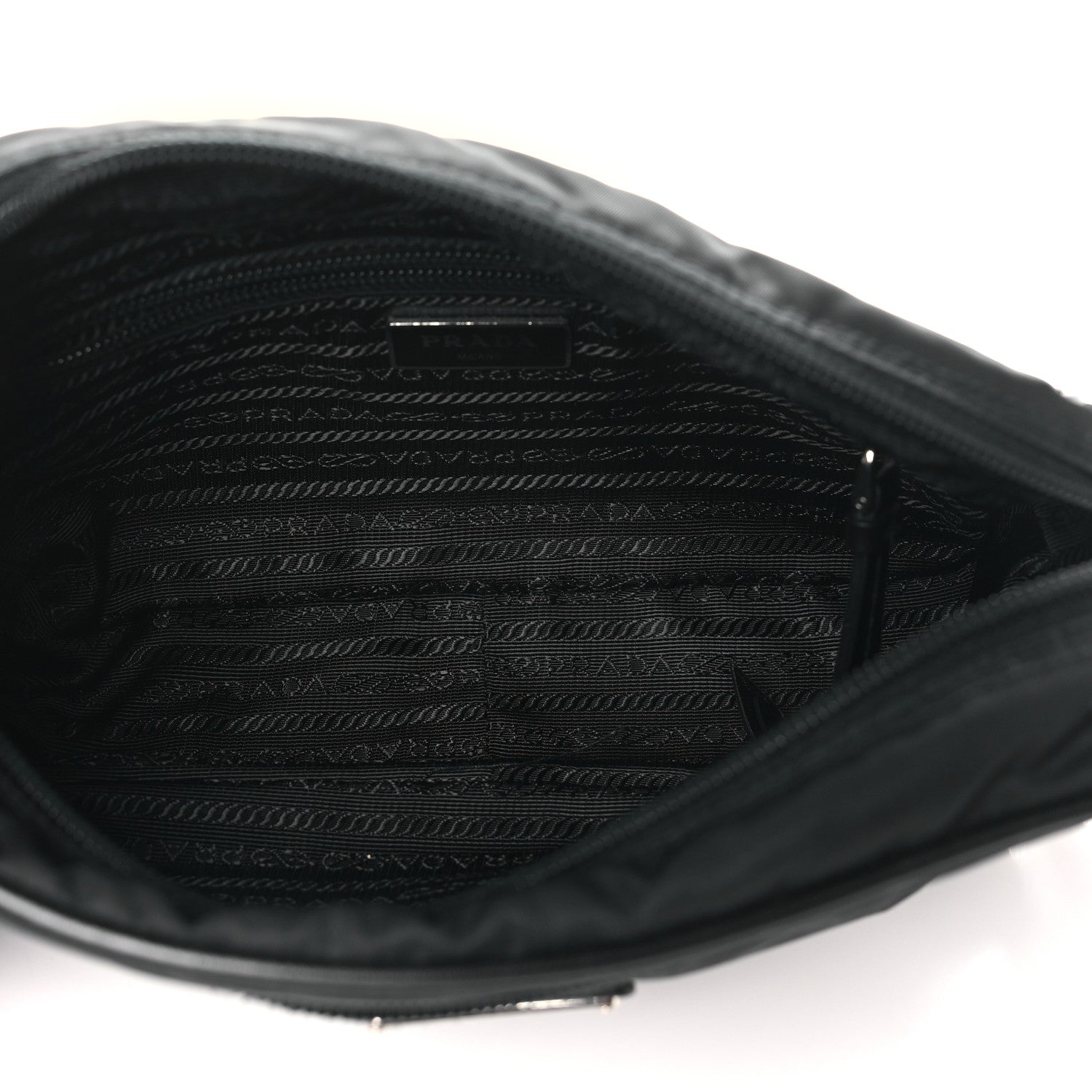Prada Tessuto Nylon Studded New Vela Shoulder Bag Black Astrale 5 of 10