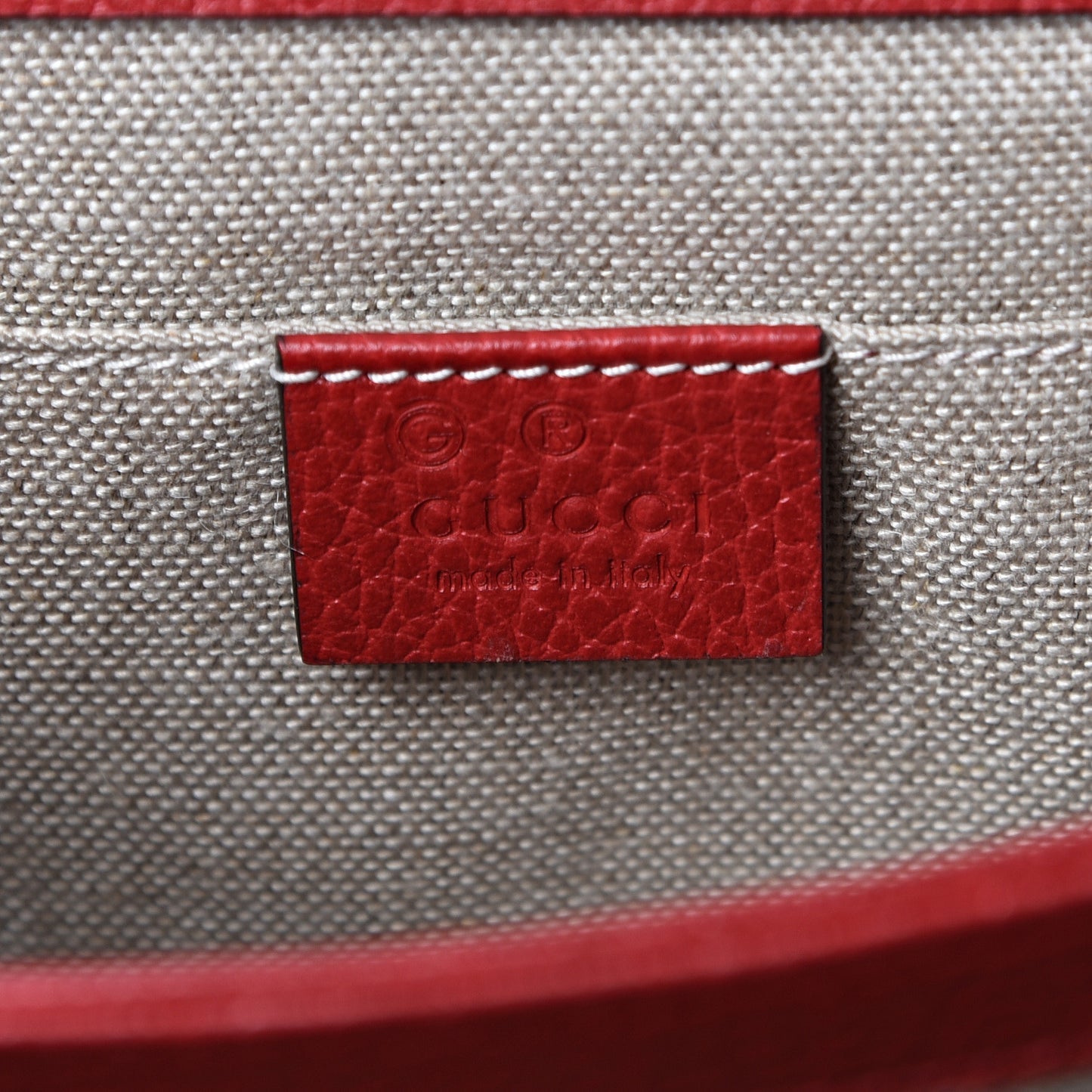 Dollar Calfskin Small Interlocking G Shoulder Bag Red