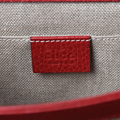 Gucci Dollar Calfskin Small Interlocking G Shoulder Bag Red 5 of 10
