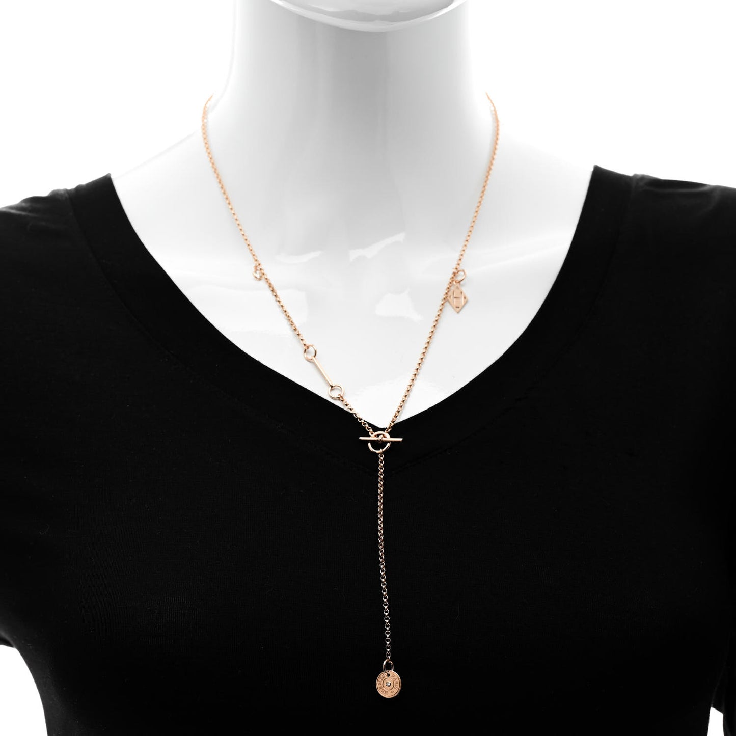 18K Rose Gold Diamond Gambade Necklace