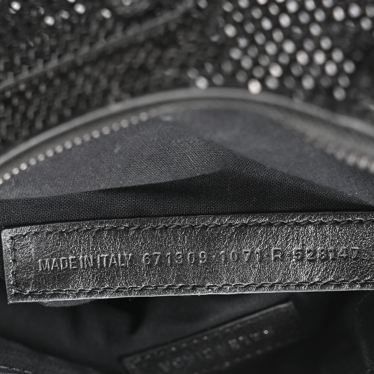 Strass Suede Le Cagole Shoulder Bag XS Black Jet