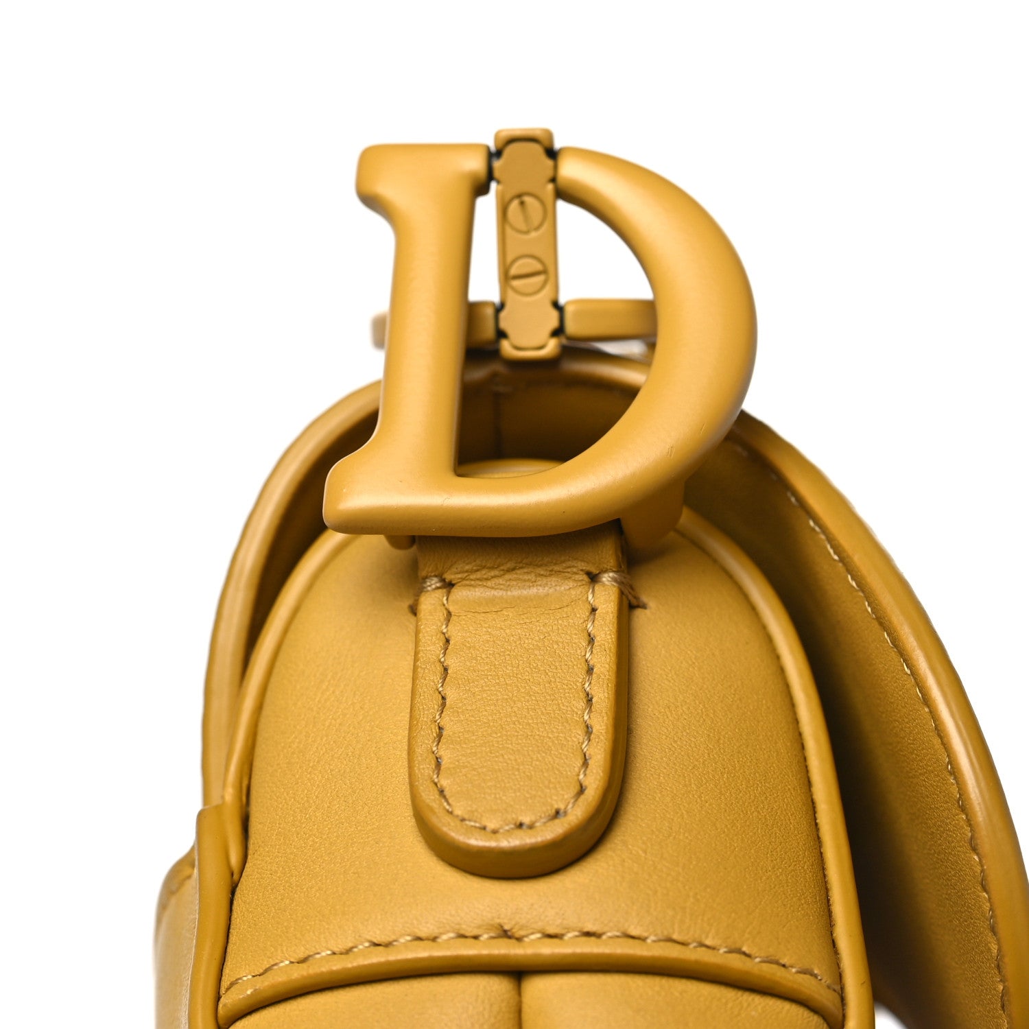 Christian Dior Ultra Matte Calfskin Mini Saddle Bag Yellow 10 of 11