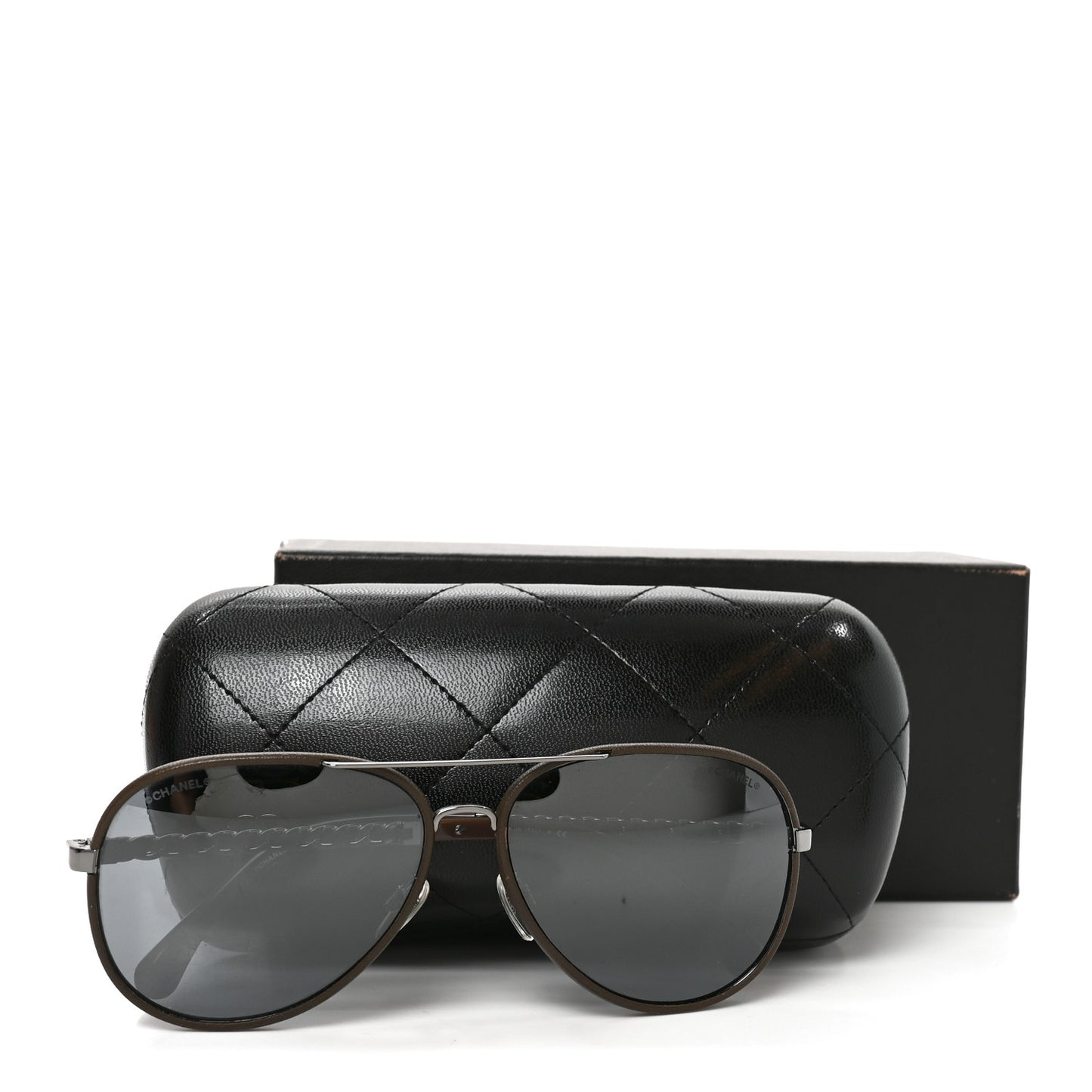 Metal Polarized Pilot Winter Sunglasses 4219-Q Brown